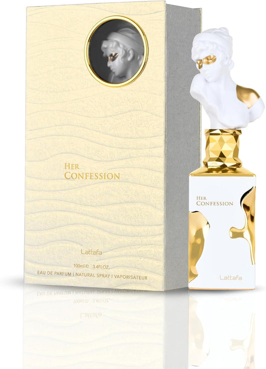 Lattafa Her Confession pour femme Eau de Parfum Spray, 3,4 onces / 100 ml