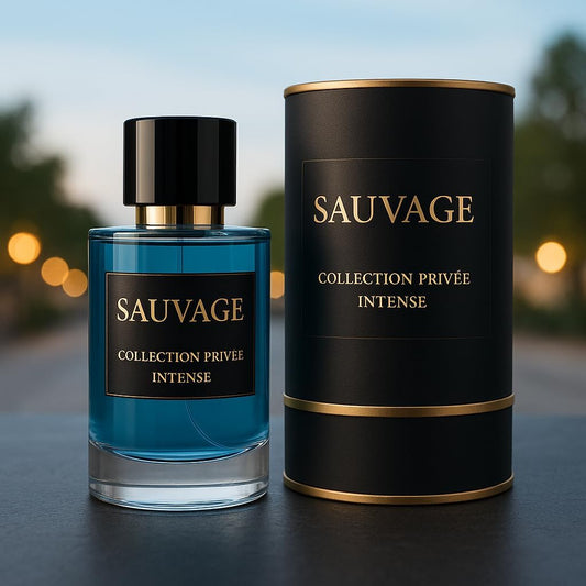 Extrait de Parfum Homme 50ml - Sauvage Collection Privée Intense | Parfum Longue Tenue, Notes Épicées et Boisées | Élégance Masculine et Charisme