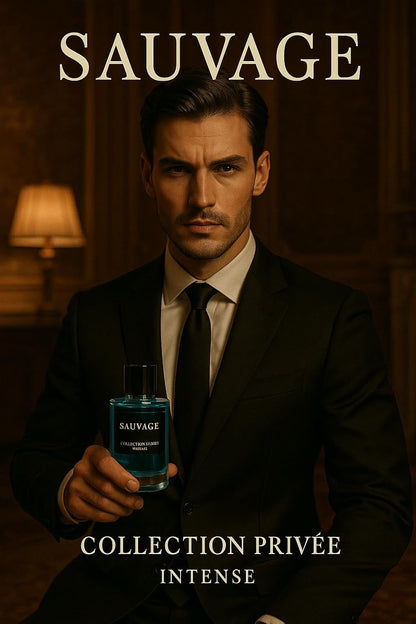 Extrait de Parfum Homme 50ml - Sauvage Collection Privée Intense | Parfum Longue Tenue, Notes Épicées et Boisées | Élégance Masculine et Charisme