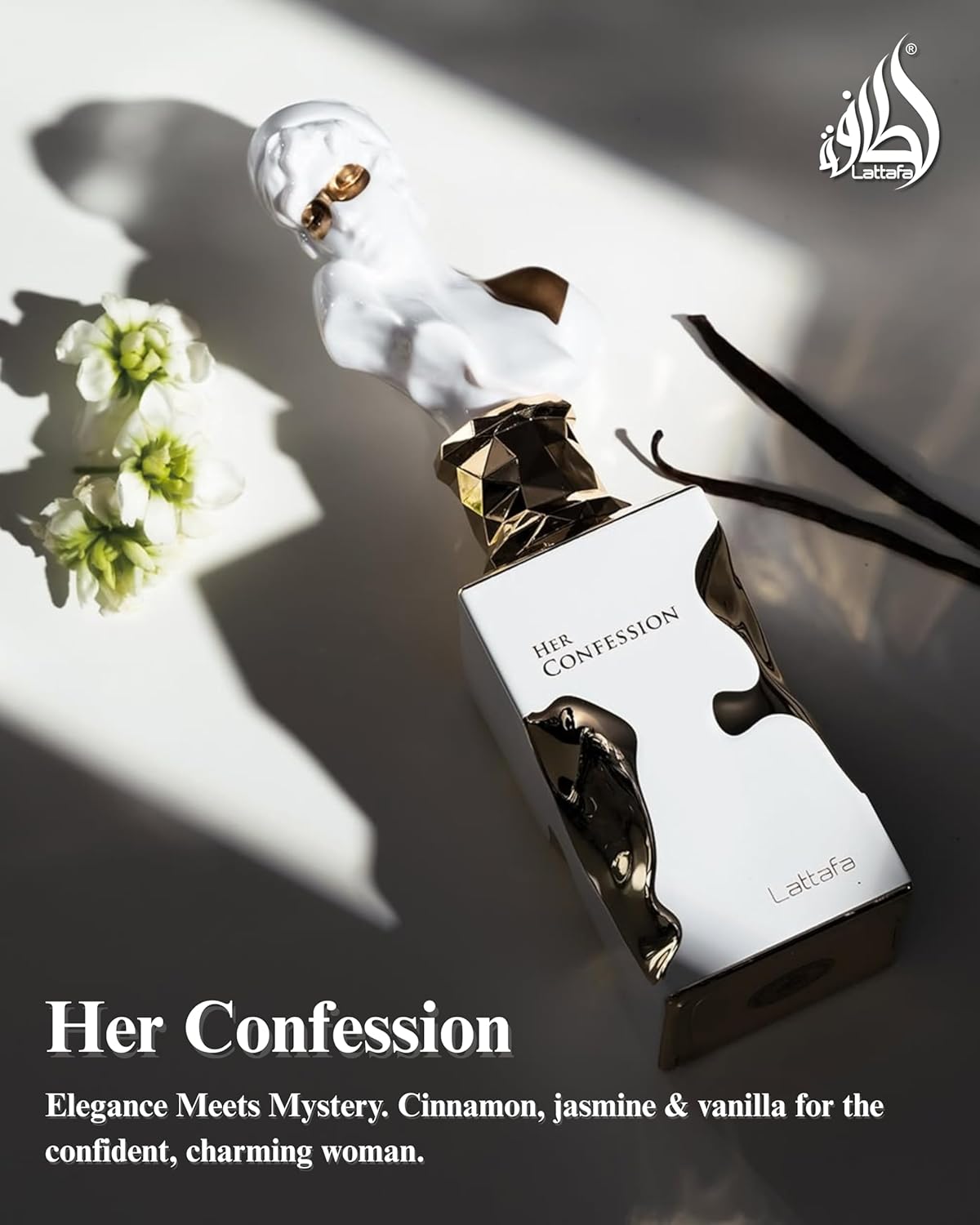 Lattafa Her Confession pour femme Eau de Parfum Spray, 3,4 onces / 100 ml