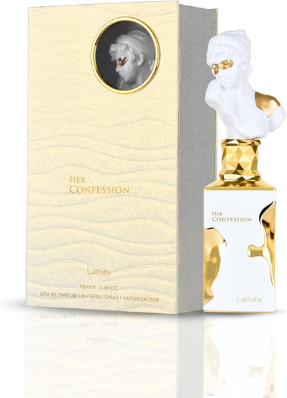 Lattafa Her Confession pour femme Eau de Parfum Spray, 3,4 onces / 100 ml